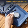 Upgraded 2 Burner Propane Camping Stove with Grill，Foldable Camp Stove with16,000 BTU，Two Adjustable Burners with Piezo Ignition 6