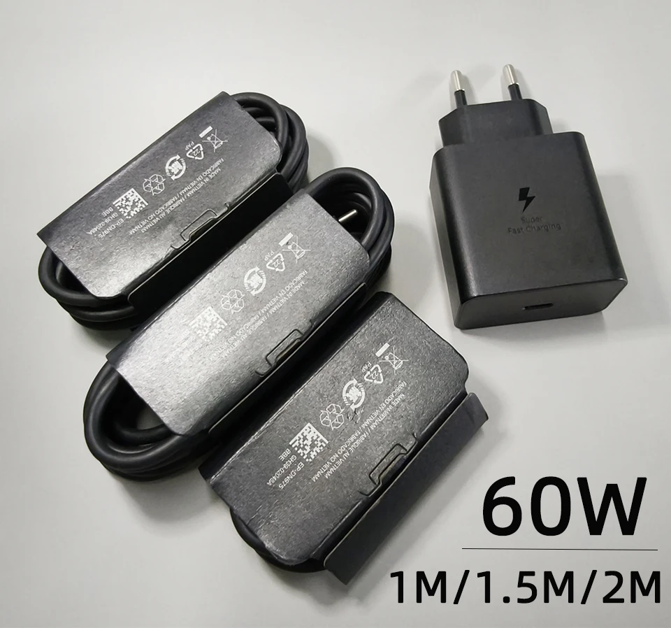 Fast Charge Type C Adapter with 45W/60W Power Delivery & EU Cable