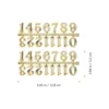 5 Sets Clock Accessories Numbers Self Adhesive Plate Mini Digital DIY Golden Plastic 4