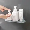 Bathroom Storage Shelf Plastic Wall Mount Shelf Adhesive Soap Shower Shelves Seasoning Bottle Bracket Storage Rack رف تخزين 3