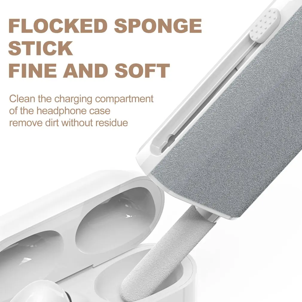 New 5 in 1 Earphone Cleaner Brush Kit Camera Phone Tablet Laptop TV Screen Cleaning Tools Earplugs Case Headset Cleaning Pen 5