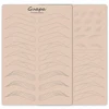 1PC Asia Eyebrow Hair Stroke Pattern Pad Both Side Print Design Synthetic Skin Rubber Plate for