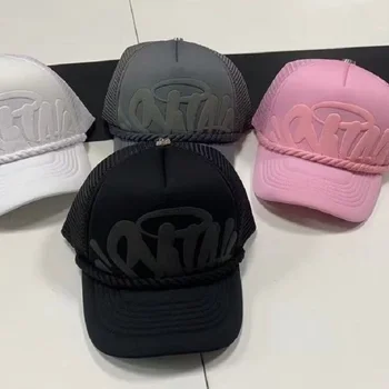 Moda unisex Sy World Cap Lettera ricamo Berretti da baseball netti Primavera Estate Cappelli casual regolabili per esterni Cappello per protezione solare 1