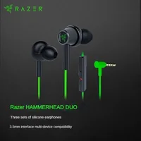 Razer HAMMERHEAD DUO Dual-core In-ear Gaming Earphones 3.5mm Wired Earbuds with Microphone Headphone Stereo Music Sports Headset 2