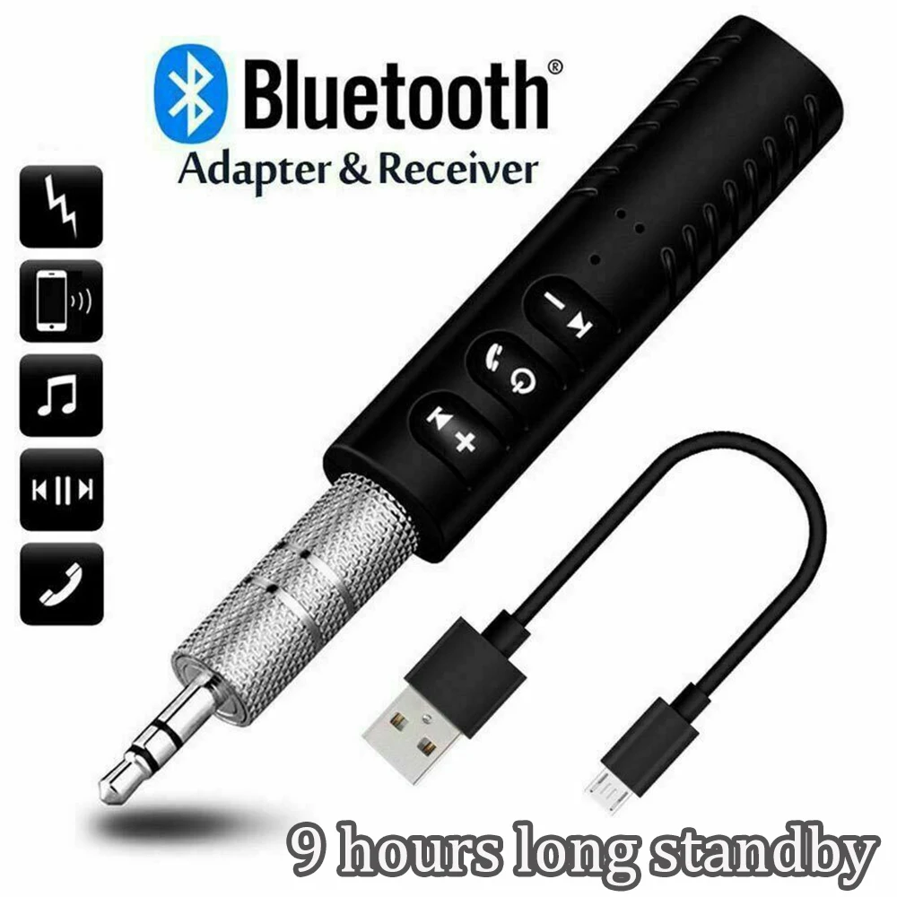 Vooravond Geaccepteerd Fobie Upgraded 3.5mm Aux Adapter Bluetooth 5.0 Stereo Audio Wireless Receiver for  Wired Headphones Car Home Hands Free Calling & Music| | - AliExpress