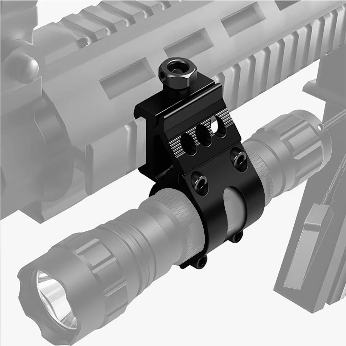 Rifle Scope Mount Scope Mount Adapter Flashlight Scope Mount Picatinny Rail Accessories Weapon Flashlight Mount Flashlight Mount Shotgun Accessories Airsoft 25.4mm Quick Release Offset Flashlight Scope Mount 20mm Picatinny Rail 45 Degree Sight Hunting Gun Accessories