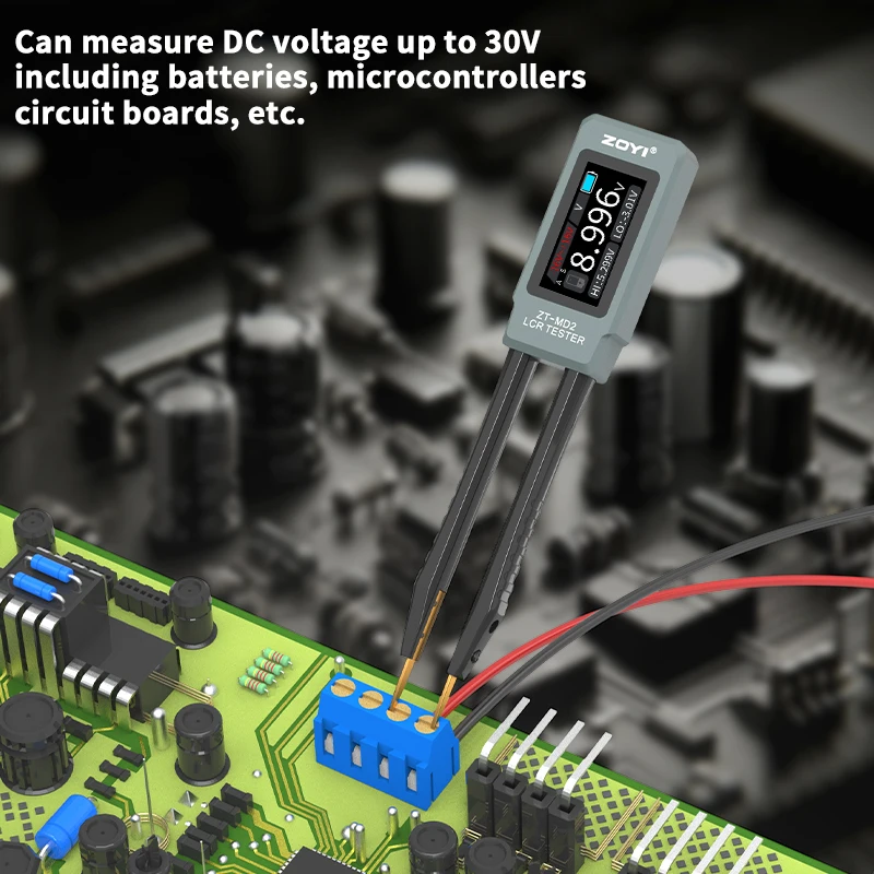 ZOYI ZTMD2 Smart Tweezer LCR Digital Bridge Tester One-key measurement for Resistance Capacitance Inductance Diodes Voltage