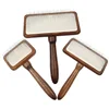 Dog Comb Retro Wood Dog Brush Pet Hair Remover Massage Cat Brush Pet Grooming Stainless Steel Combs for Cats Hair Knot Opening 5