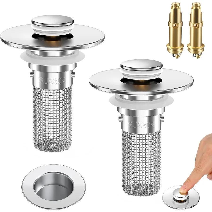 Bathroom Sink Stopper Strainer PopUp Drain Kit