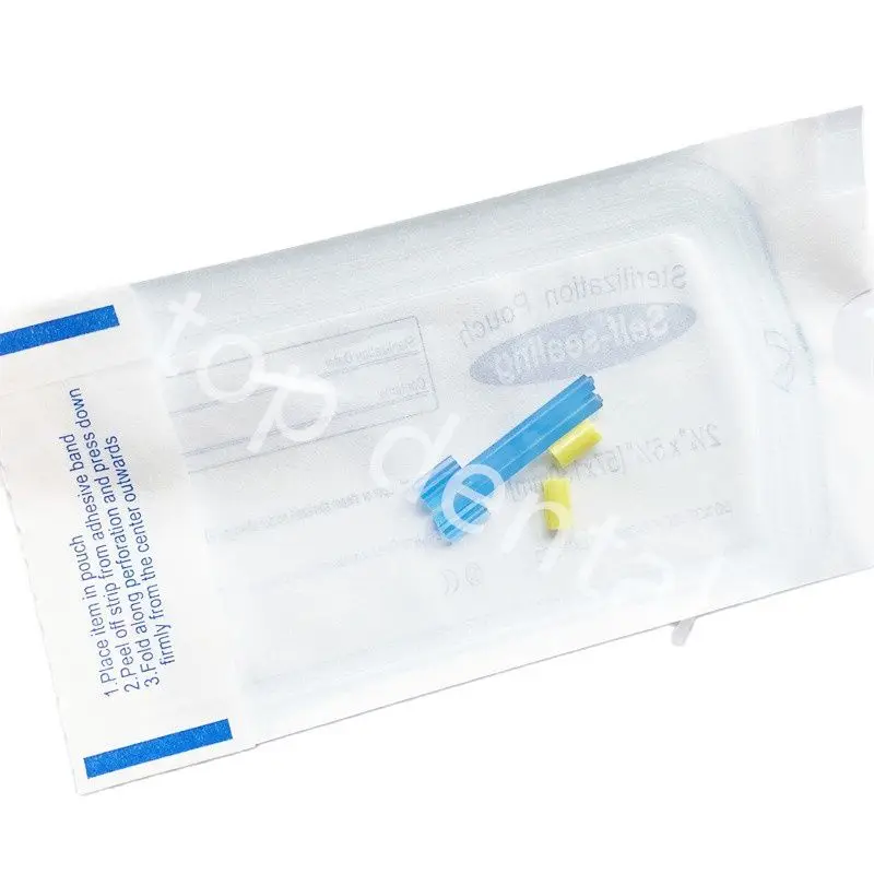 

2Kit Dental Blue Bar Yellow Clips Bolt Inserts Overdenture Attachment Implant