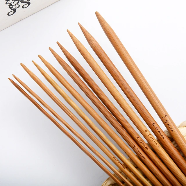 Bamboo Wooden Knitting Needles Sweater Knitting Crochet Hooks Gloves Socks  Smooth Needle DIY Craft Sewing Tools