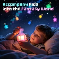 Rechargeable Night Light 7 Color Liquid Medicine Bottle Pixel Wind Peripheral Design Game Toy Bedroom Decoration Lamp Kids Gifts 5