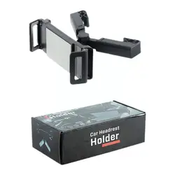 360° Rotating Tablet Mount for Car Headrests - Portable Rear Seat Holder for Travel (Black)
