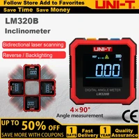 UNI-T LM320A LM320B Electronic Angle Meter Digital Protractor Magnetic Inclinometer Angle Tester Bevel Box Backlight 1