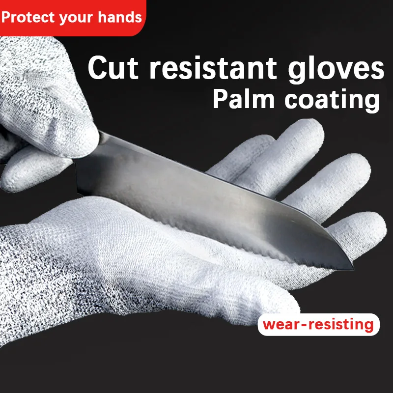 Cut-resistant work gloves anti-slip wear-resistant PU coated scratch-resistant anti cut gloves protective gloves