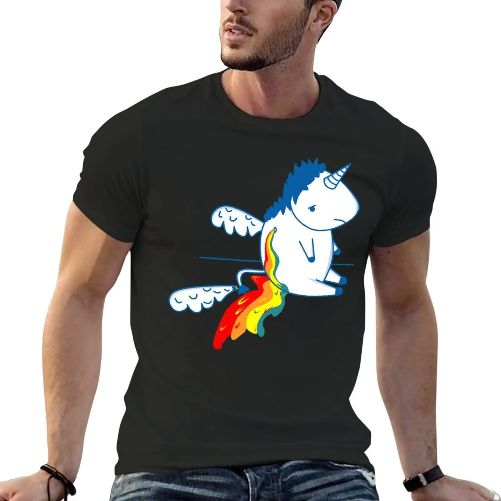 Deviidos De Unicornio Arcoiris Unicornio Arcoiris T-Shirt Harajuku Motion Funny Joke Tshirt Graphic Cool Home Eur Size