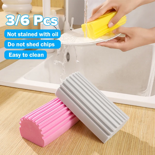 1/3/6 Pcs Sponge Baseboard Cleaner Dusters Cleaning Baseboards Household  Car Wash Portable Clean Brush Sponge Washing Accessory