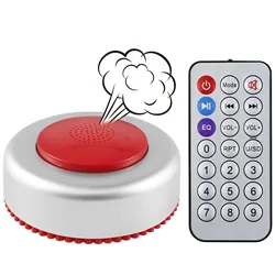 Wireless Remote Fart Noise Maker with 50 Realistic Sounds (Silver)