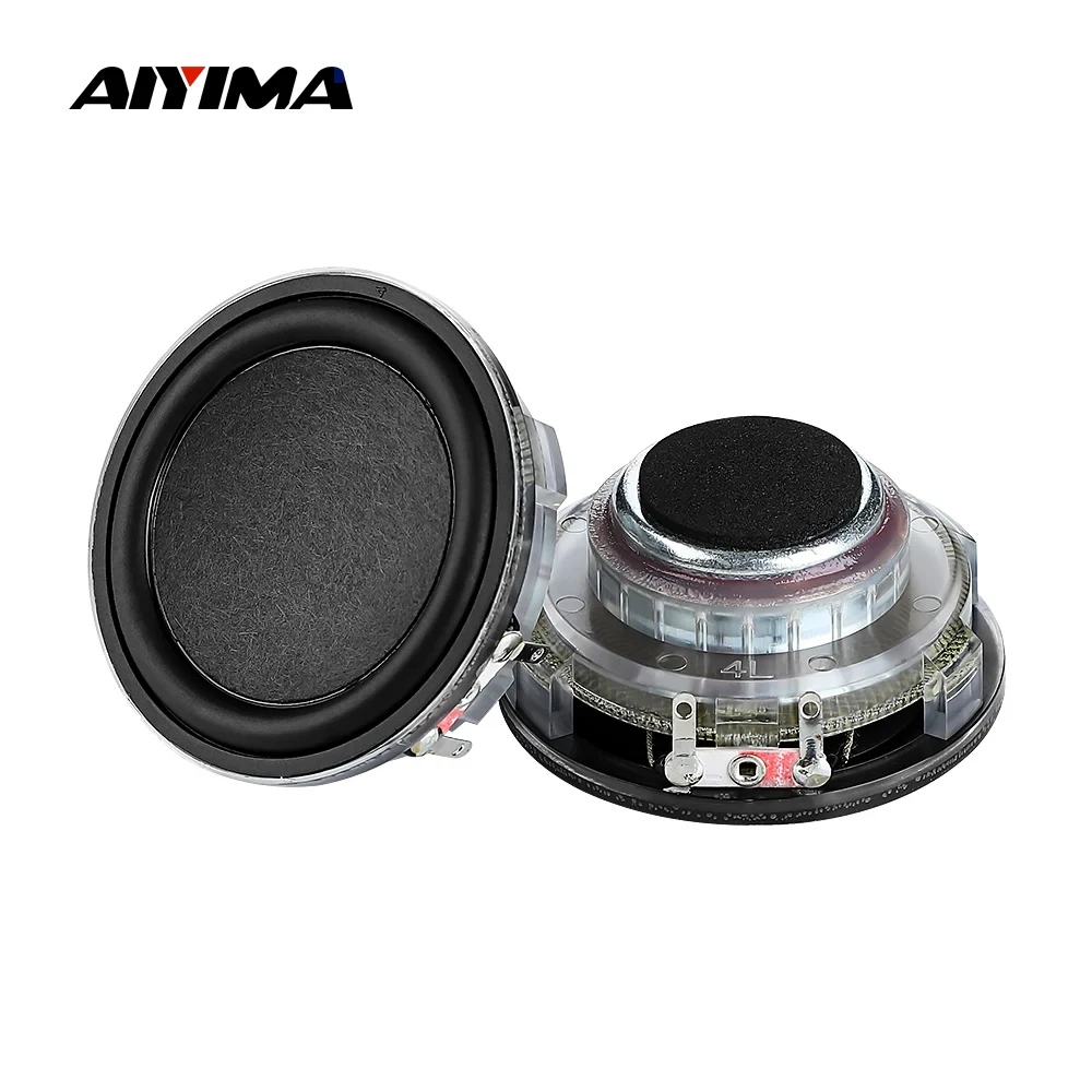 Computer Speakers Audio Speakers 2Pcs 2 Inch 55MM Full Range Frequency 4 Ohm 10W Hemp Fiber Basin Bass for Harman Karton