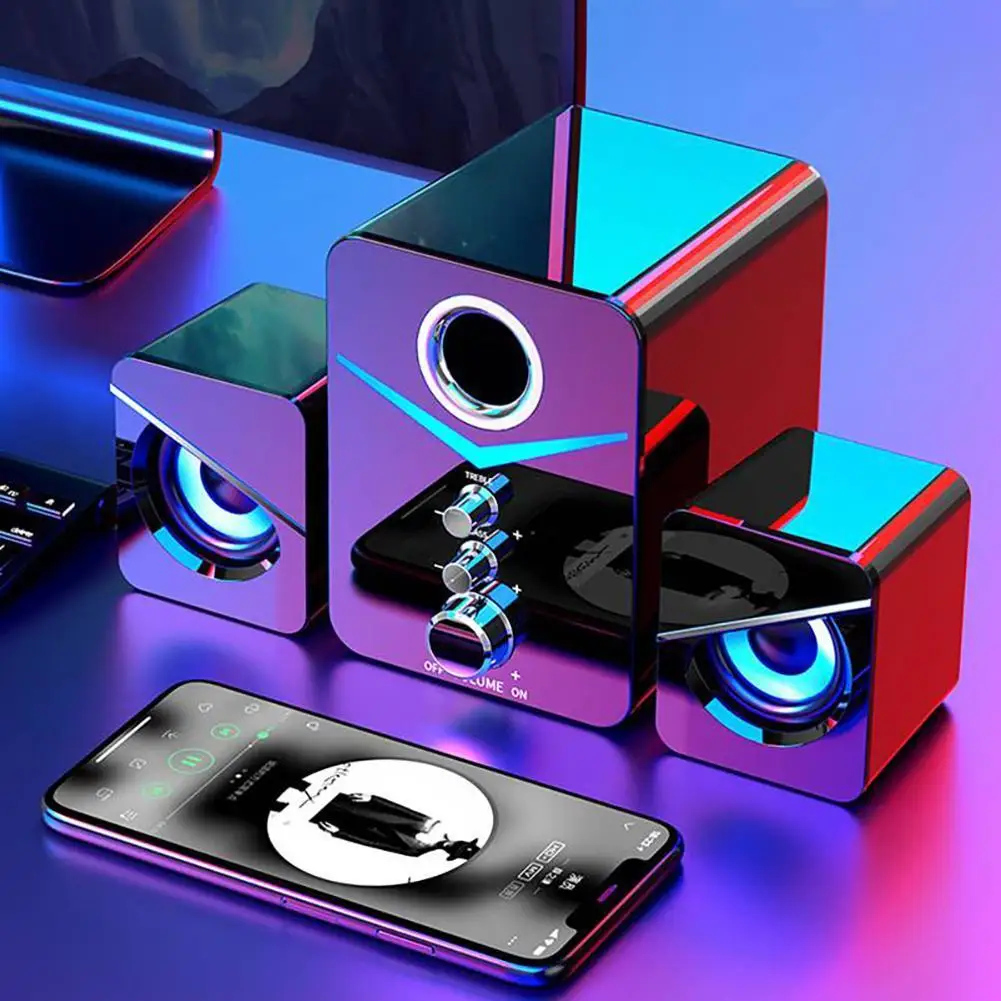 유선 블루투스 호환 컴퓨터 스피커, 5.0 데스크탑 콤비네이션 오디오, USB 사운드 이펙트 베이스, 캠핑용 게임 스피커, D221