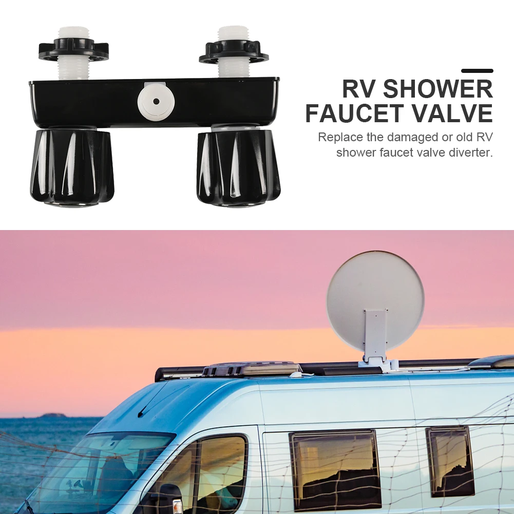 Mixing Valve ABS Plastic Surface Shower Valve for Bathroom Shower (Black)