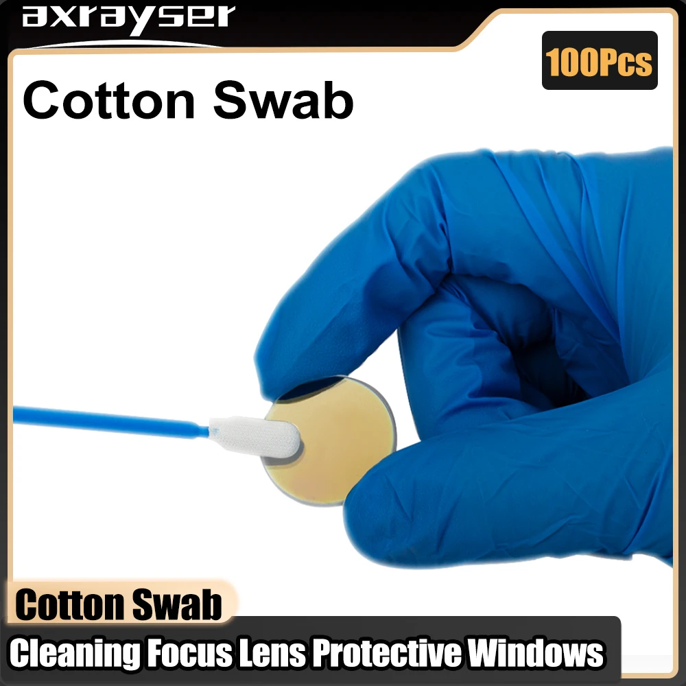 Industry Cotton Swab 100pcs for Fiber Laser Lens Cleaning