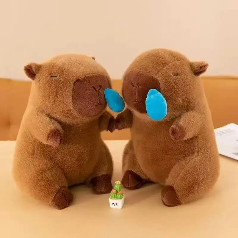 Kawaii Capybara Plush Simulation Animals With Stretchable Nasal Mucus Cute Capibara Fluffty Soft Stuffed Plushy Doll Kid Gift