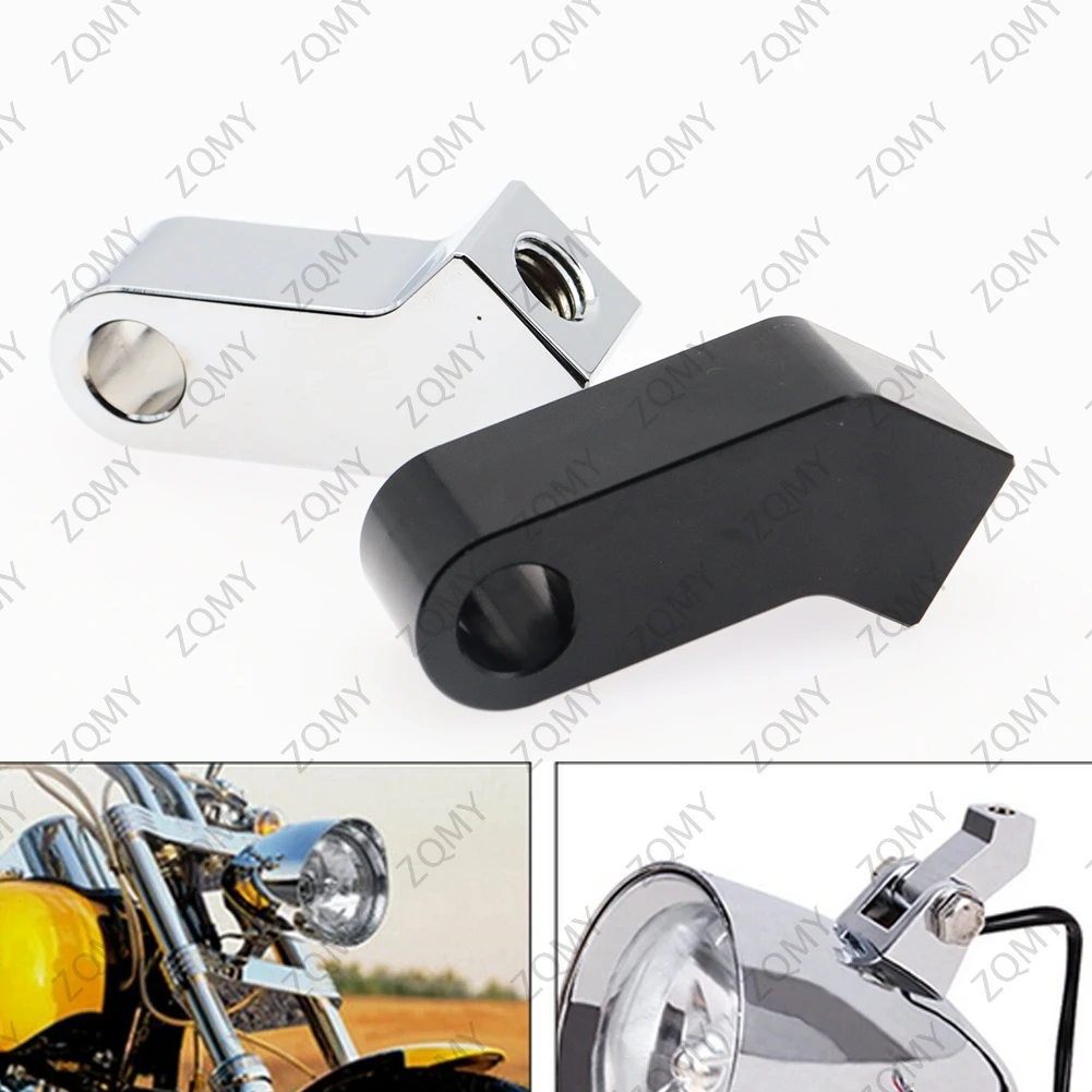 

Motorcycle Headlight Mounting Block Bracket Chrome for Harley Custom Headlight Mount with a 3/4" I.D. wide mounting bracket