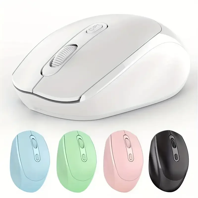 Souris d'ordinateur ergonomique sans fil, compatible Bluetooth, optique, avec récepteur USB, 2.4Ghz, pour ordinateur portable