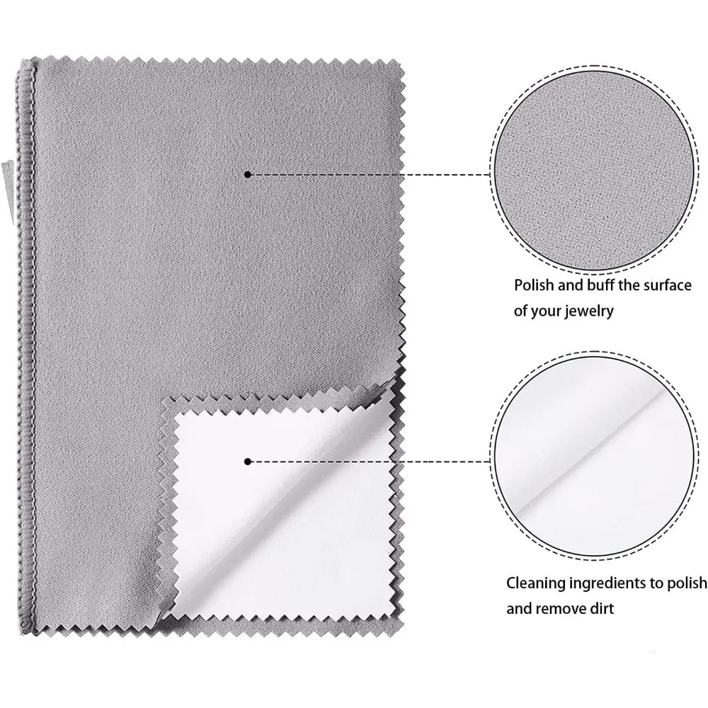 Large Silver Polishing Cloth for Cleaning Gold, Silver, and Platinum Jewelry and Coins, 11x14 Inches