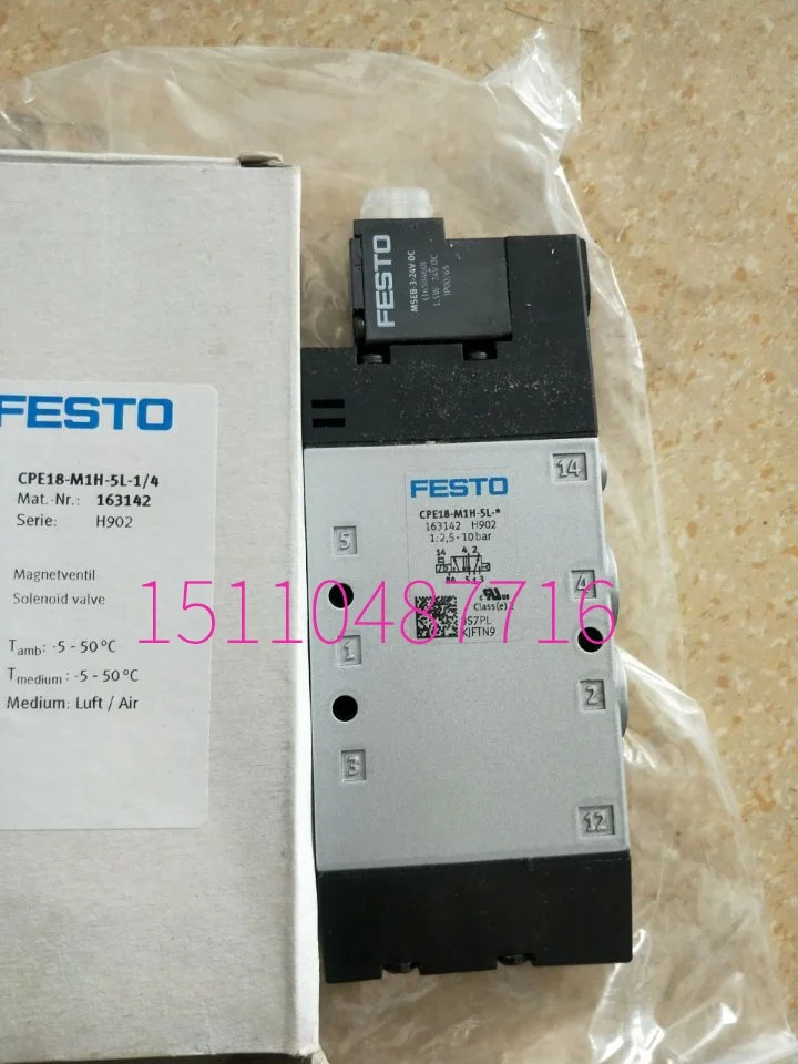 

Festo FESTO Solenoid Valve CPE18-M1H-5L-1/4 163142 In Stock