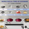 Cusimax dual infrared burner, electric ceramic glass stove, adjustable temperature control, compatible with all cookware 2