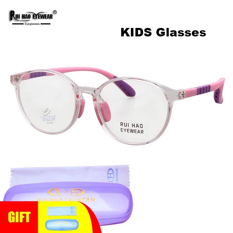 Children Glasses Frames Boy Girls Kids Eyeglasses Circular Design Customize Amblyopia Myopia Astigmatism Spectacles Optical Lens