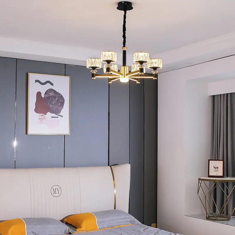 Sala de Estar Conduziu a Lâmpada Moderno e Minimalista Lustre Nórdico Luxo Casa Lâmpada 2022 Novo Salão Quarto Cristal Luz 9 Computers & Electronics