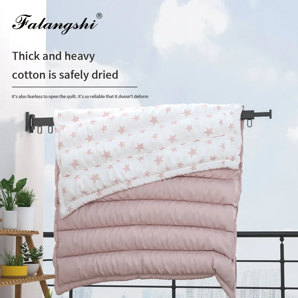 Folding Clothes Hanger Retractable Cloth Drying Rack Indoor&Outdoor Space Aluminum Household Clothes Organization WB3027 6