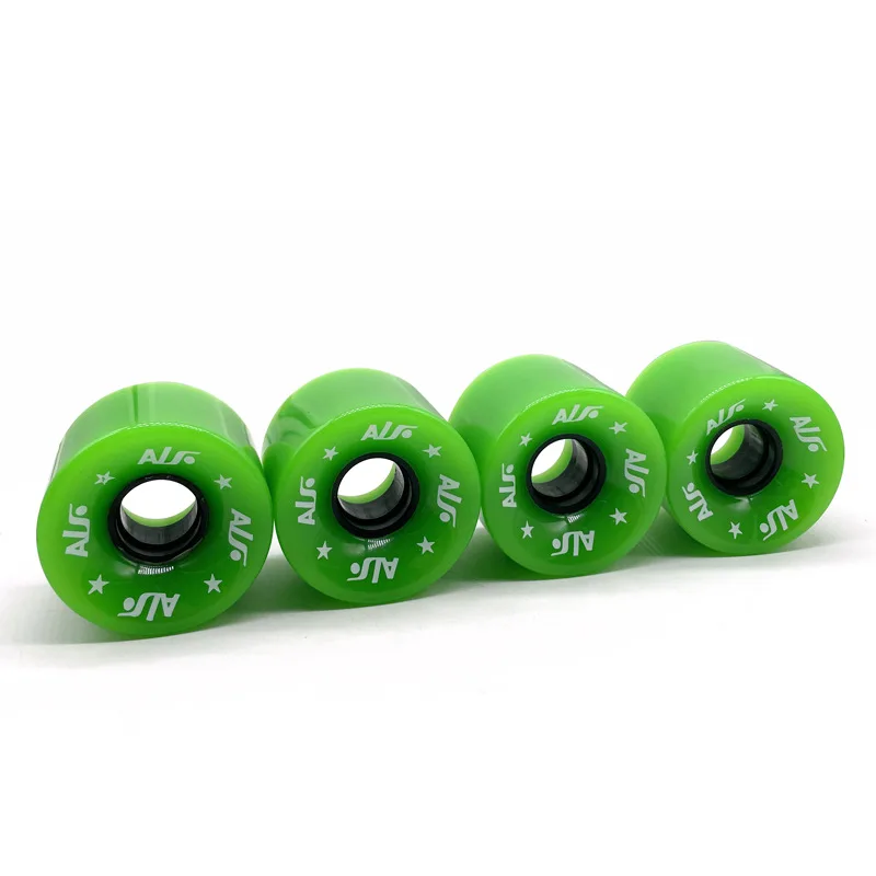 4Pcs 60*45mm 80A 스케이트보드 휠 베어링 도구 세트 도로, 거리, 더블 킥 스케이트보드용 고탄성 PU 크루징 휠