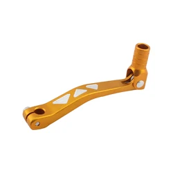 Enhanced Folding Aluminum Motocross Gear Shift Lever for Dirt Bike Enduro Motorcycle (Yellow)