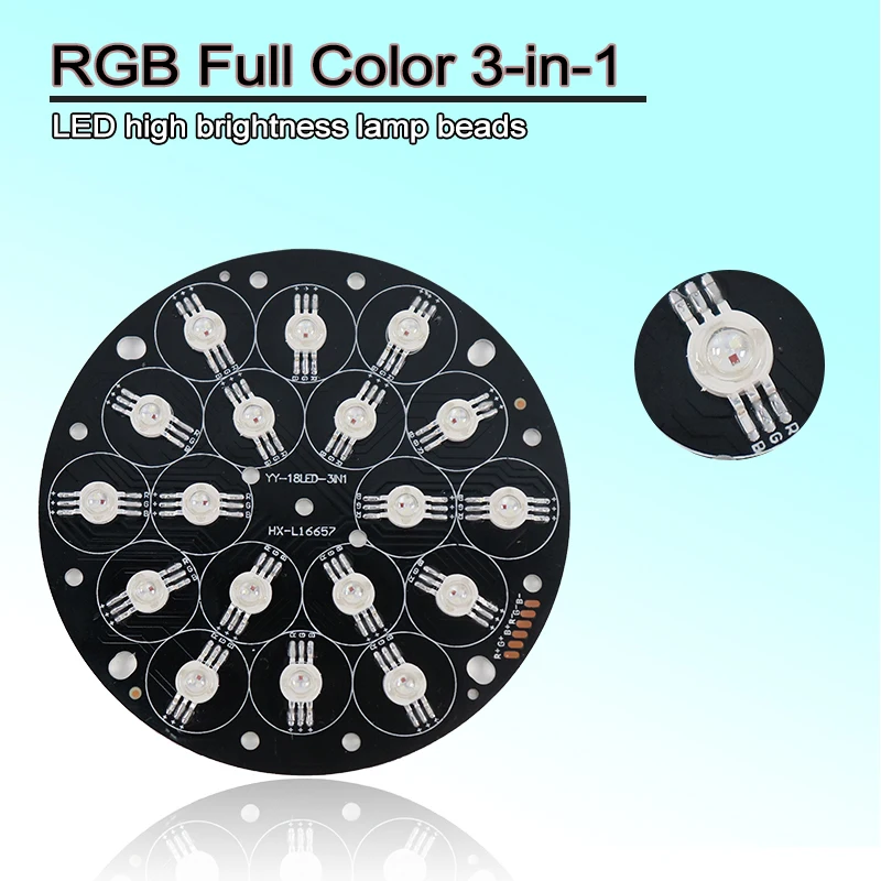 Stage Light Repair Parts 18x3w RGB 3in1 RGB Mini Moving Head Light LED Board Stage Parts