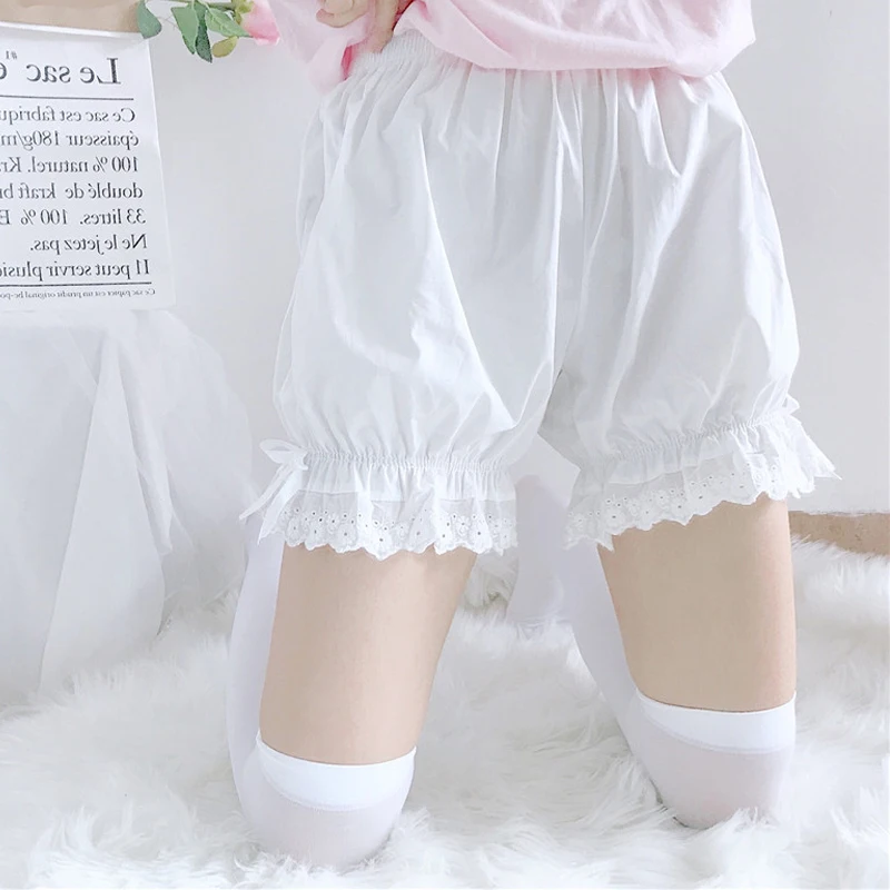 Lolita pumpkin pants, jk leggings, safety pants, women's anti glare, summer Lolita Japanese outerwear lantern shorts