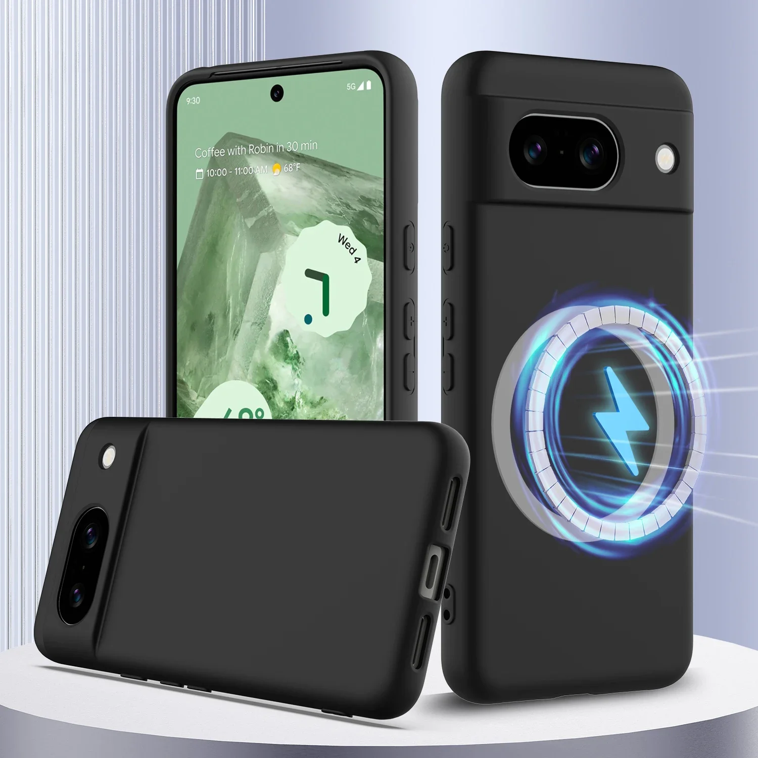 Magnetic Liquid Silicone Case with Lanyard