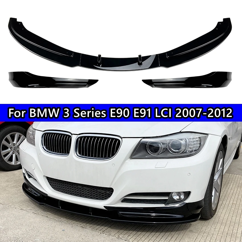 

For BMW 3 Series E90 E91 LCI Facelift Car Front Bumper Lip Body Kit Spoiler Splitter Bumper Canard Lip Splitter 2007-2012