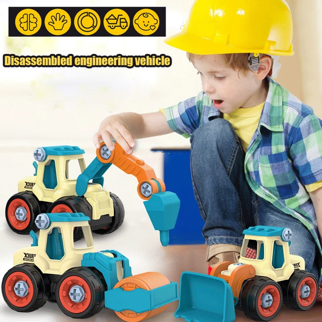Nut Disassembly Loading Unloading Engineering Truck Excavator Bulldozer Kids Screw Boys Creative Tool Education Toys Car Model 5