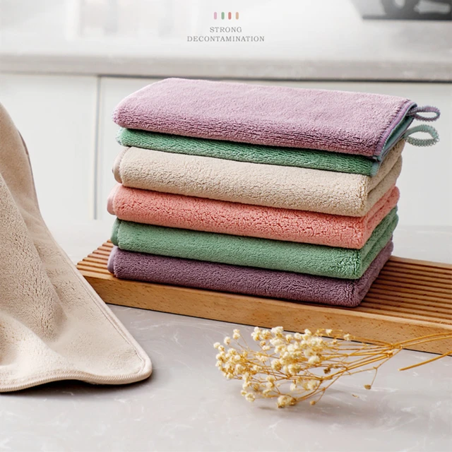 Serviette de Nettoyage pour la Cuisine en Microfibre, Torchons à