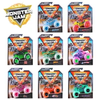 Monster Jam 1:64 Scale Die Cast Alloy Truck Toys Megalodon Sparkle Smash Grave Digger Monster Truck Boys Off-Road Racing Toys 1