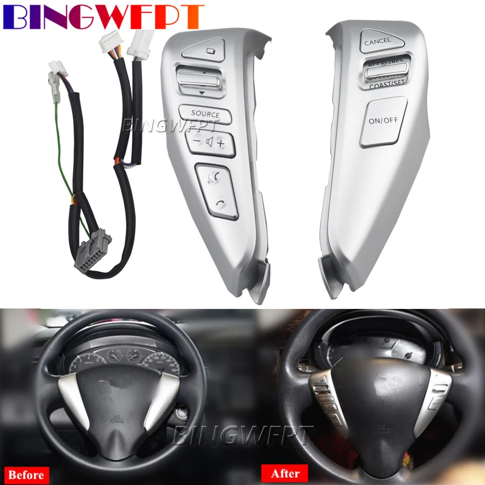 Cruise Control Switch Audio Volume Button Steering Wheel Buttons 25550