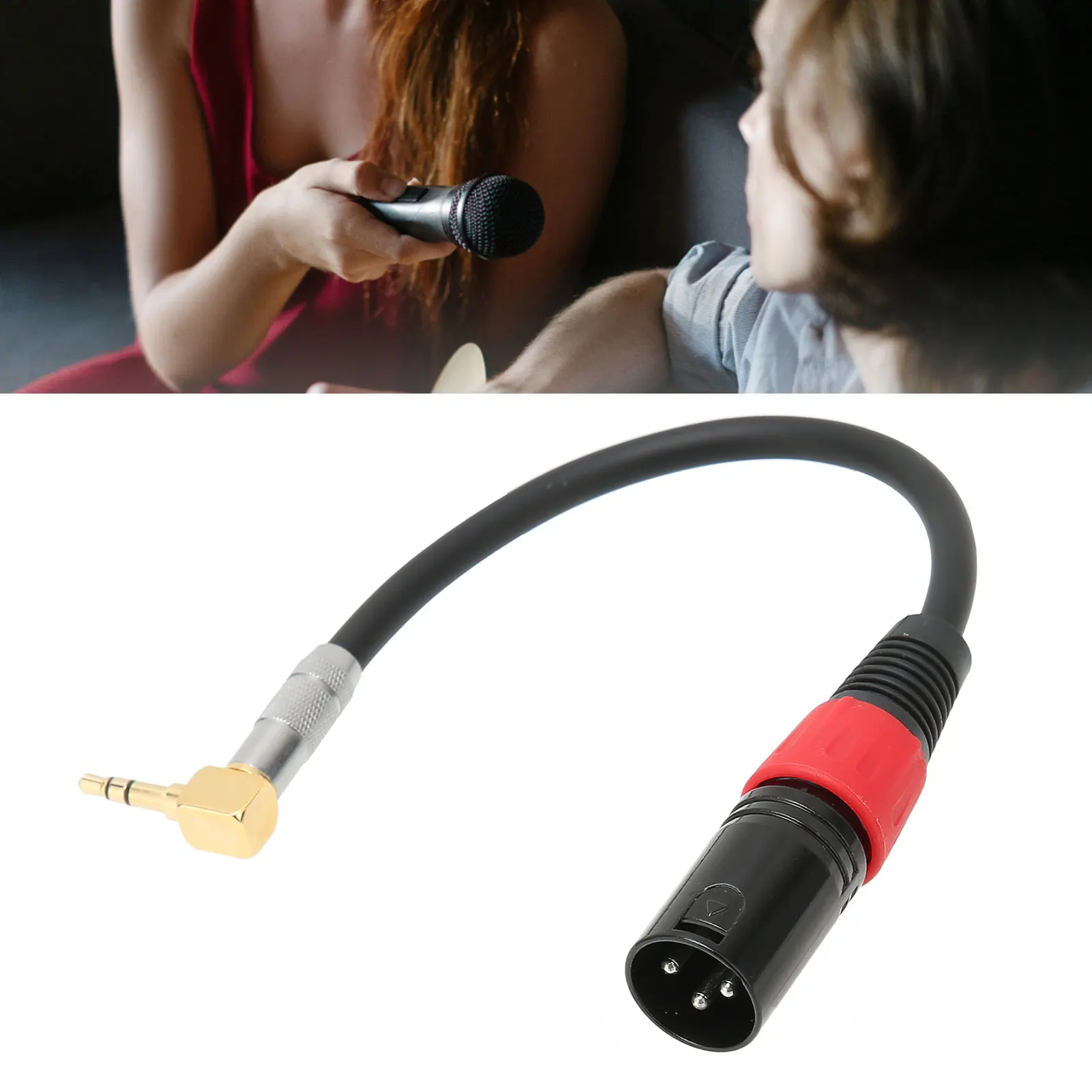 TRS Male to XLR Male Cable 90 Degree Stereo Microphone Auxiliary Wire for Computers MP3 DVD Auxiliary Wire for Computers