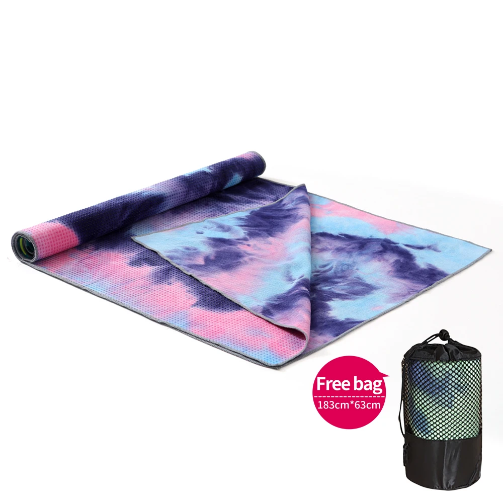 Printed Yoga Mat Non-slip Fitness Blanket Sweat Absorbent Foldable Portable Pilates Exercise Sports Travel Towel 183*63 CM, yoga mats,yoga towel