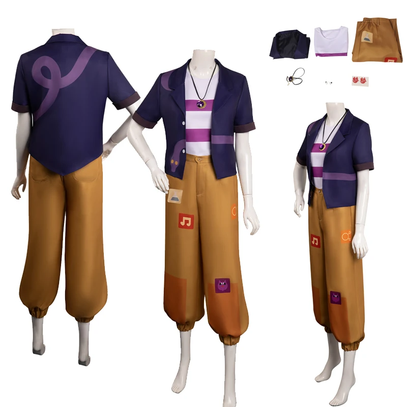 

Luz Cosplay Anime Costume The Owl Cos House Role Play Outfits Pants Shirts Tops Necklace Set Girls Halloween Party Disguise Suit