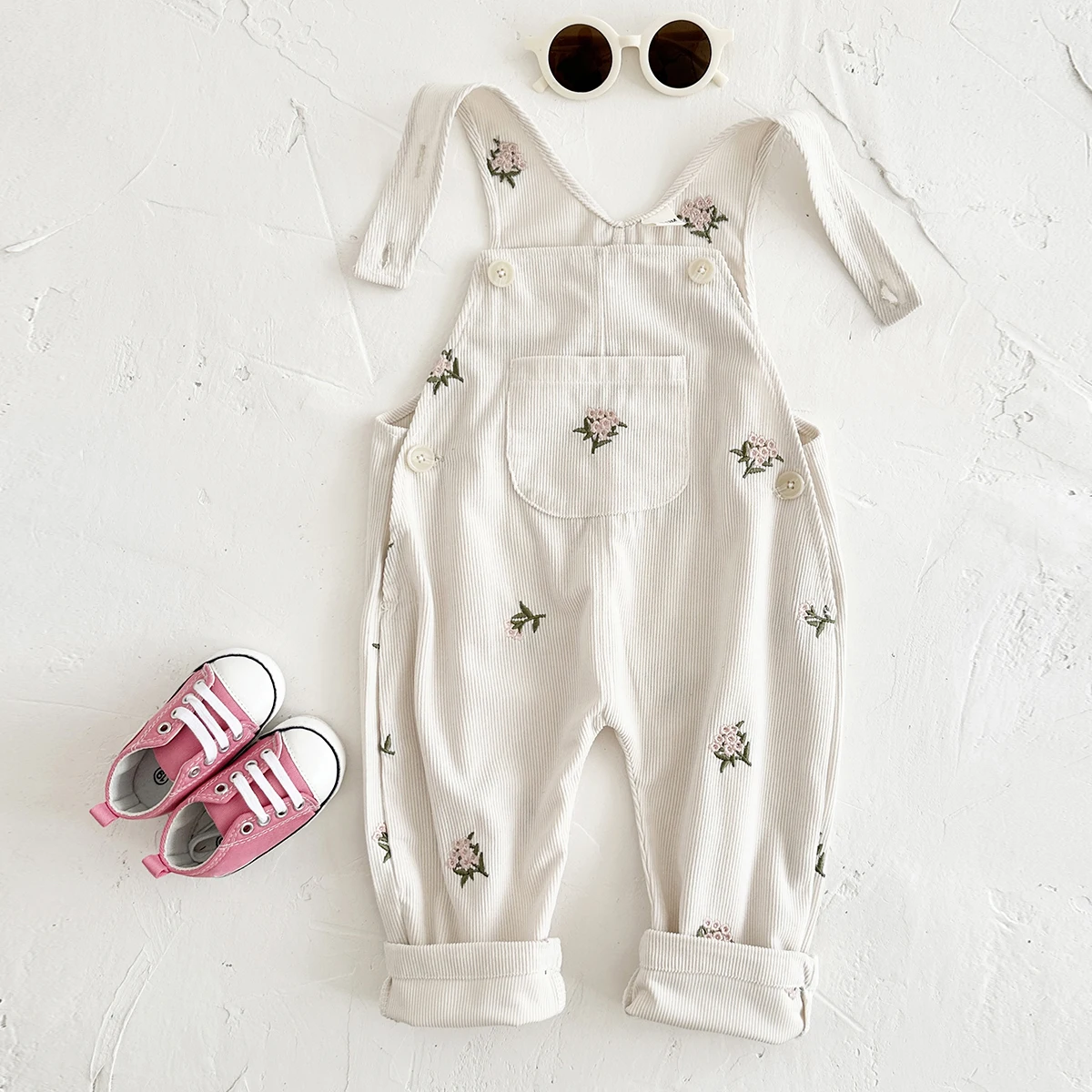 Ins Baby Jumpsuit Girls Baby Clothes Autumn Winter Stylish Outdoor Wear Suspender Pant Corduroy Toddler Romper corduroy romper