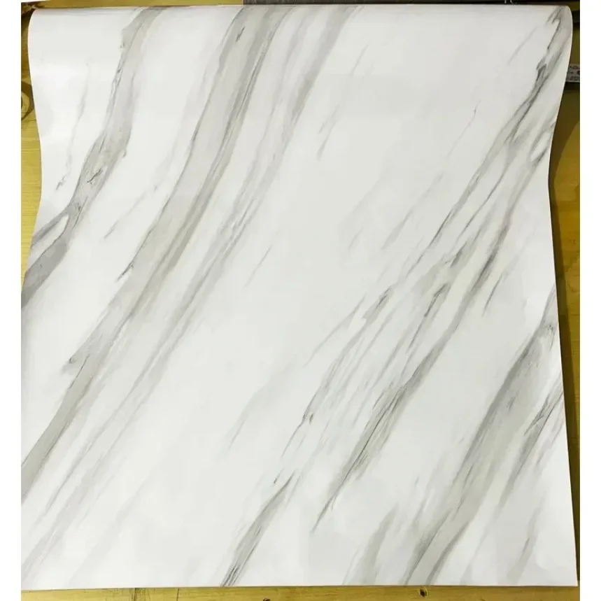 Self Adhesive Wallpaper Waterproof Marble Foil Oil Proof Stickers Kitchen High Temperature Resistant Fireplace Wall Decor